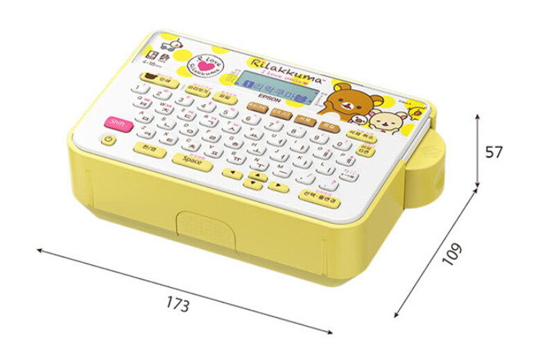 Epson Rilakkuma Label Printer LWH200RK 4~18mm 6.8×4.3×0.2in 400g *English/Korean