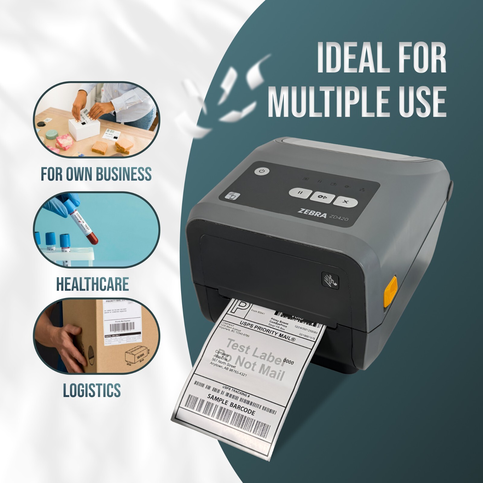 Zebra Bluetooth Thermal Label Printer🔥Easy to Print From iPhone and Android