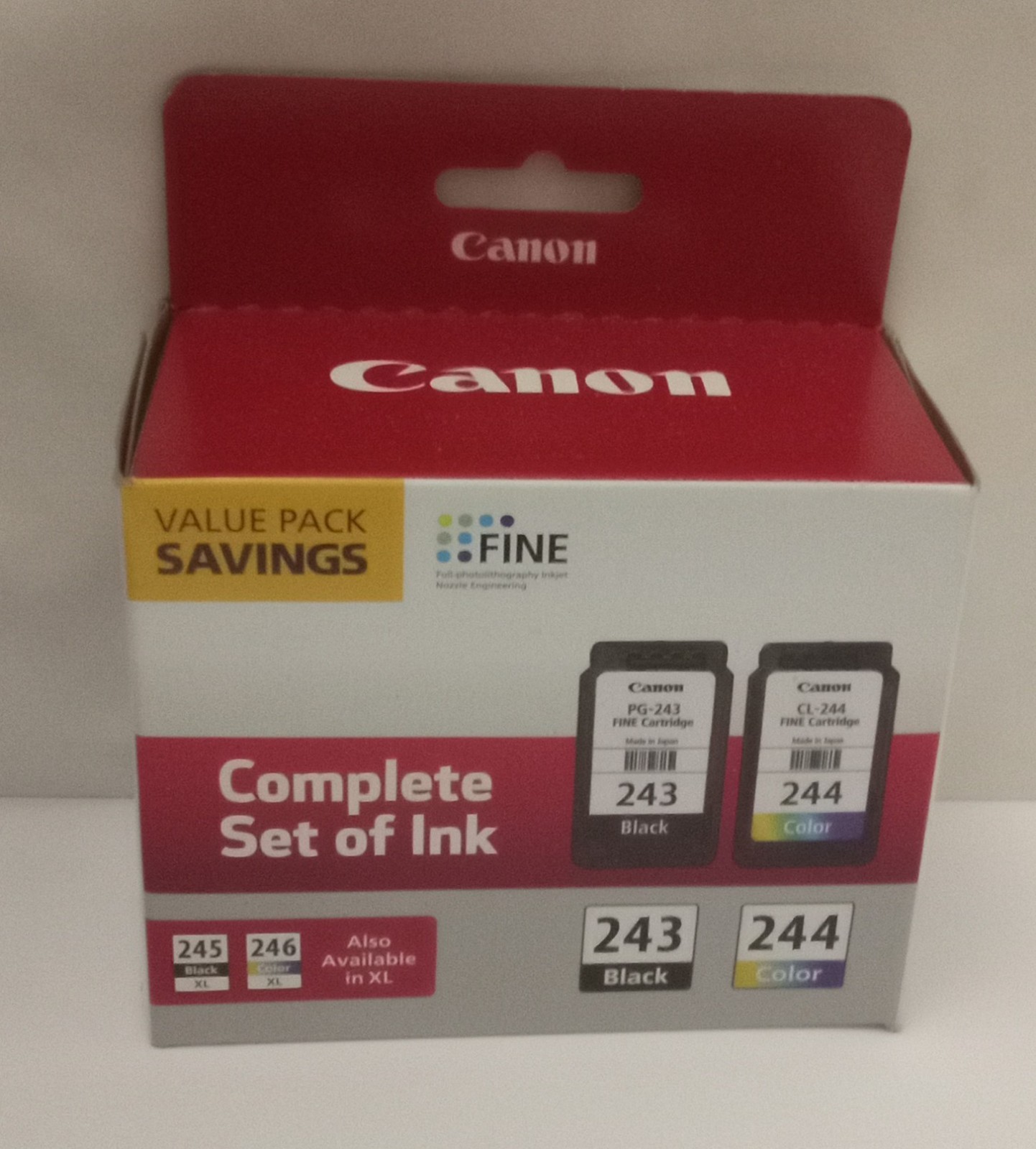 Canon PG-243 Black CL-244 Color Ink Cartridge Value Pack Genuine