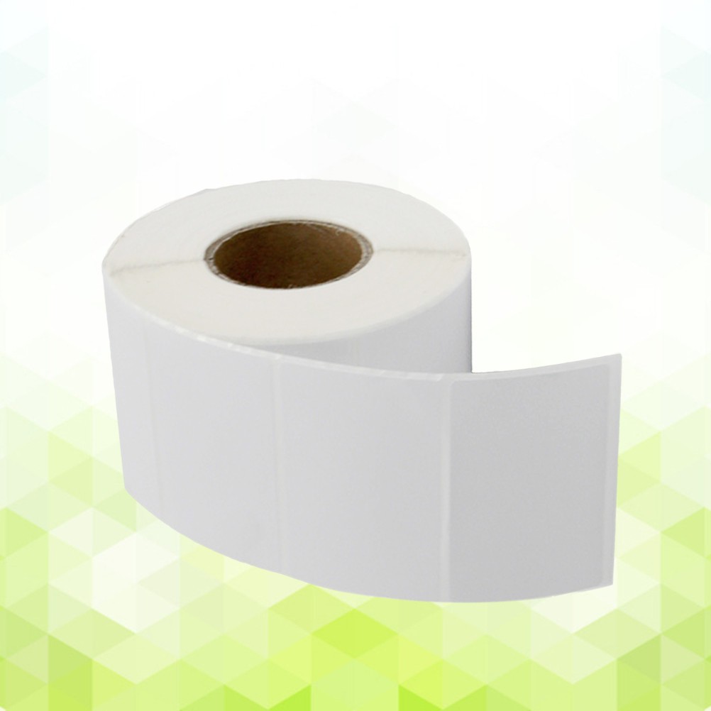 1000 Pcs Printer Tape Barcode White Blank Label Sticker Self Adhesive Sticker