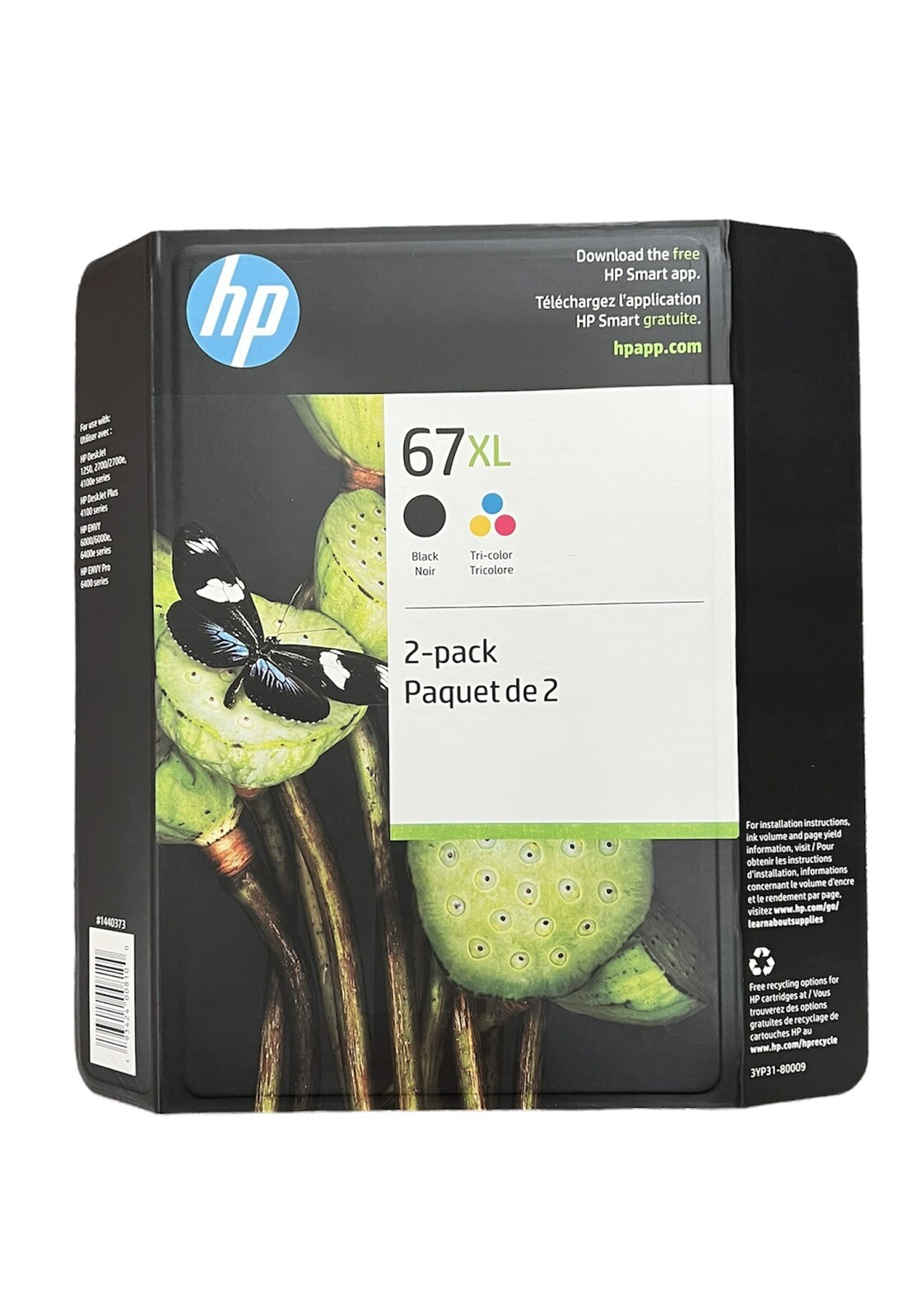 Genuine New HP 67XL Black & Color 2-PK 3YM57AN 3YM58AN 3YP31BN OEM EXP Feb 2024