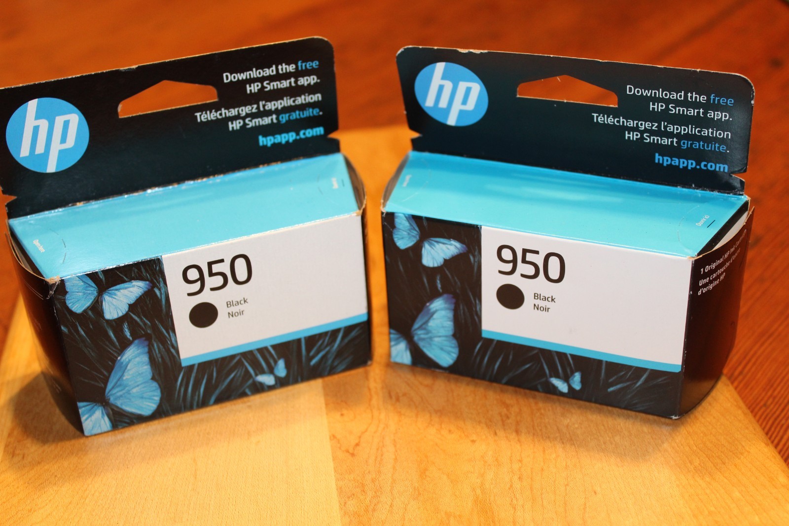 2 Sealed Boxes HP 950 Black Ink Cartridges CN049AN OPT 140, EXP 11/ 2026 & 4/25