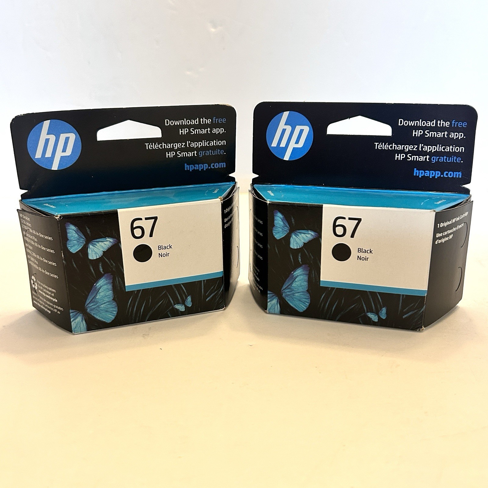 HP OEM Genuine Original 67 2-Pack Bundle Black Ink Cartridges NEW! Exp. 2024