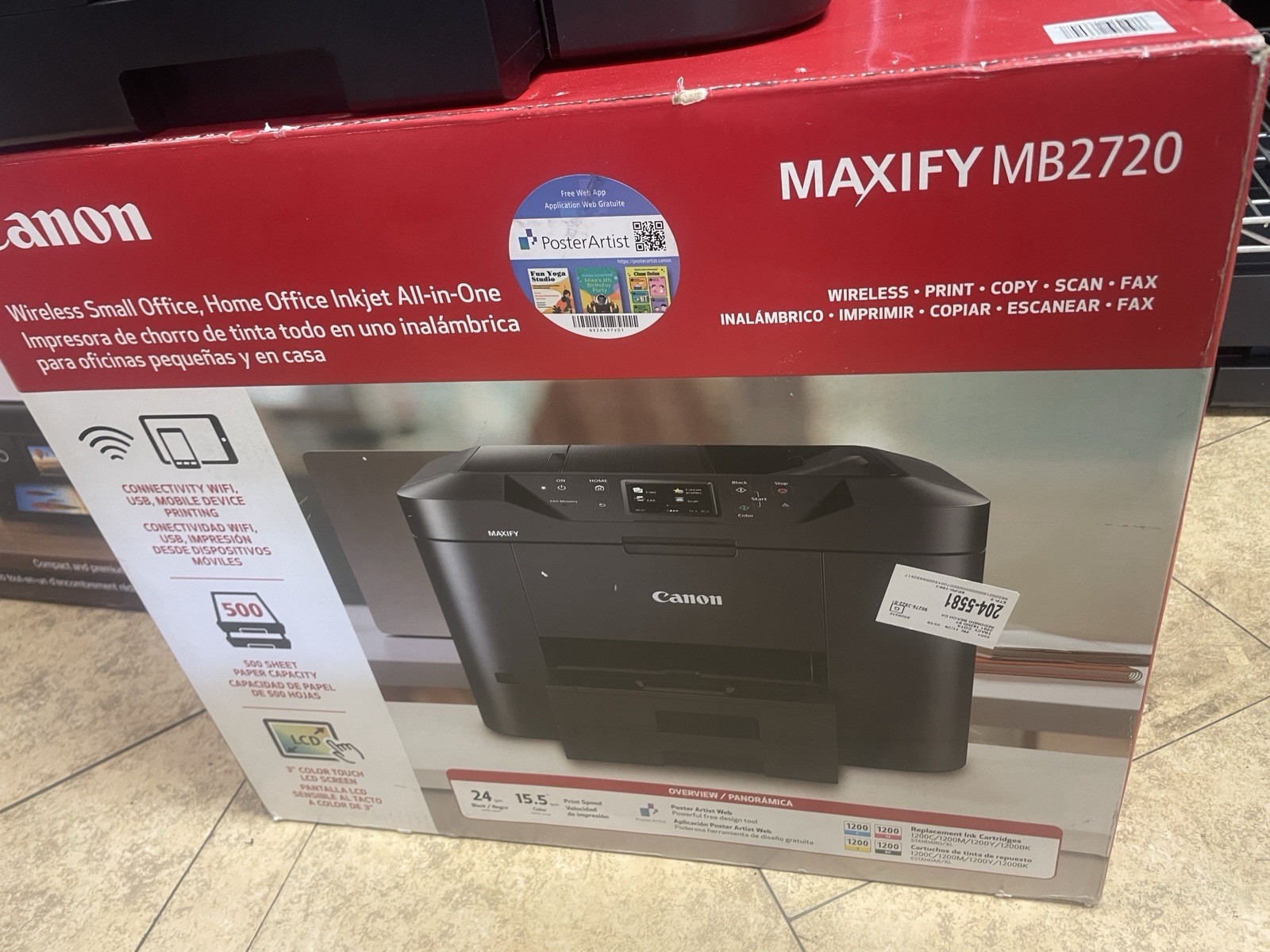 Canon MAXIFY MB2720 Wireless Color Inkjet All-In-One Printer NEW – NO PRINTHEAD