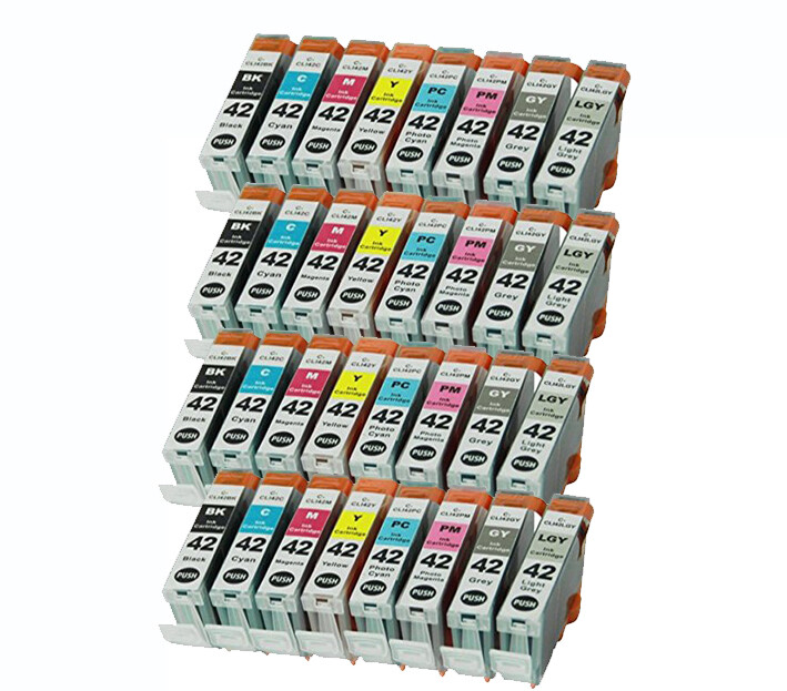Ink Tanks Replacement for CLI-42 Canon Pixma Pro-100 Printer + chip installed