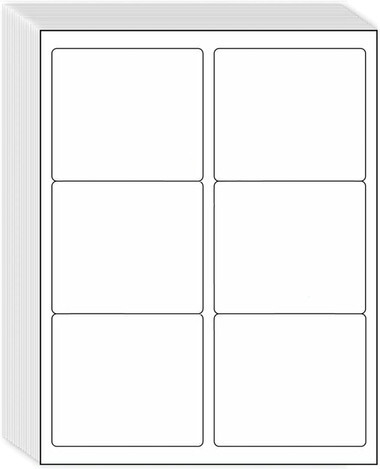 6000 Premium Address Shipping Labels 3 1/3″ x 4″ For Laser Inkjet Printers 6-up