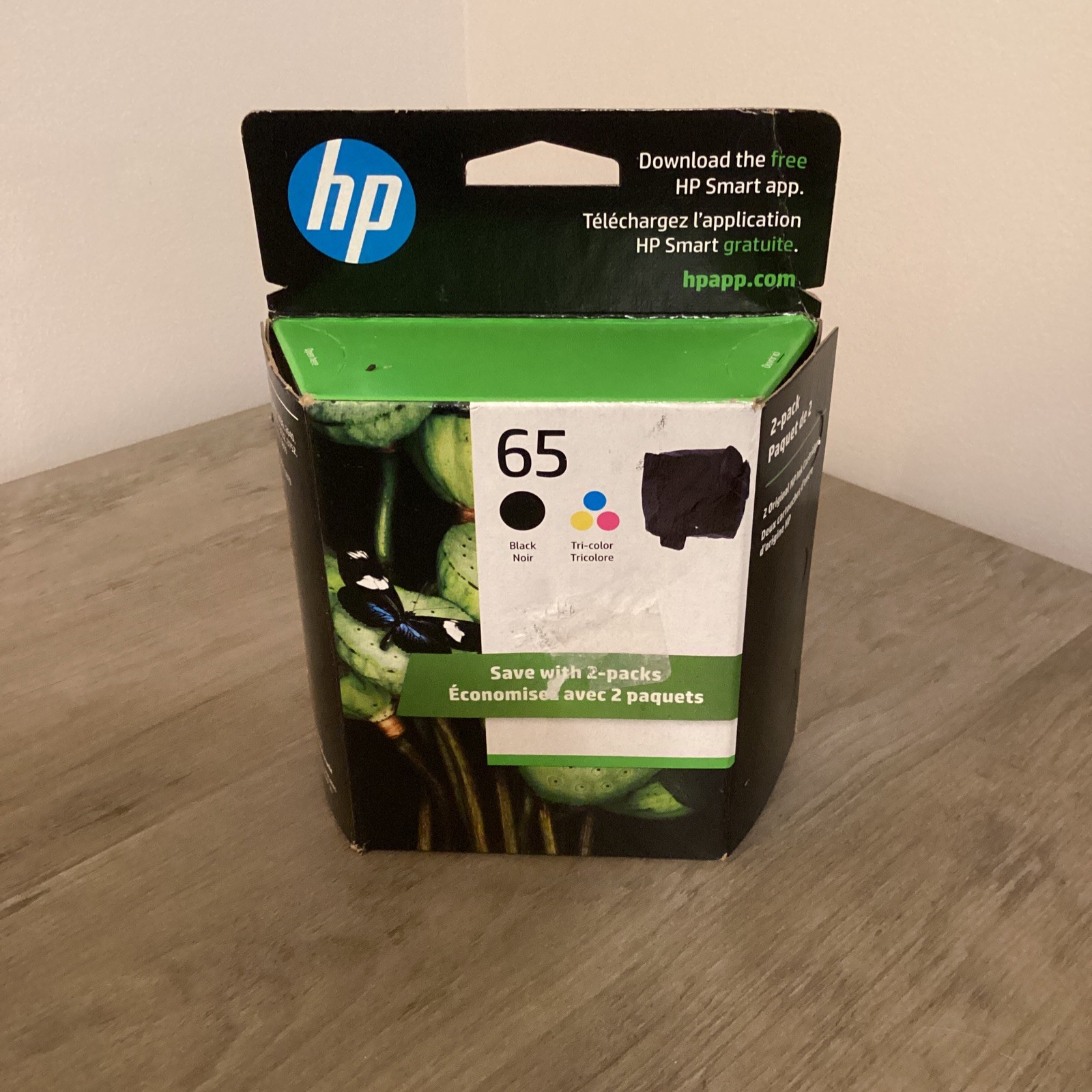 HP 65 (T0A36AN) Black & Tri-color Original Ink Cartridges EXP AUG Of 2024