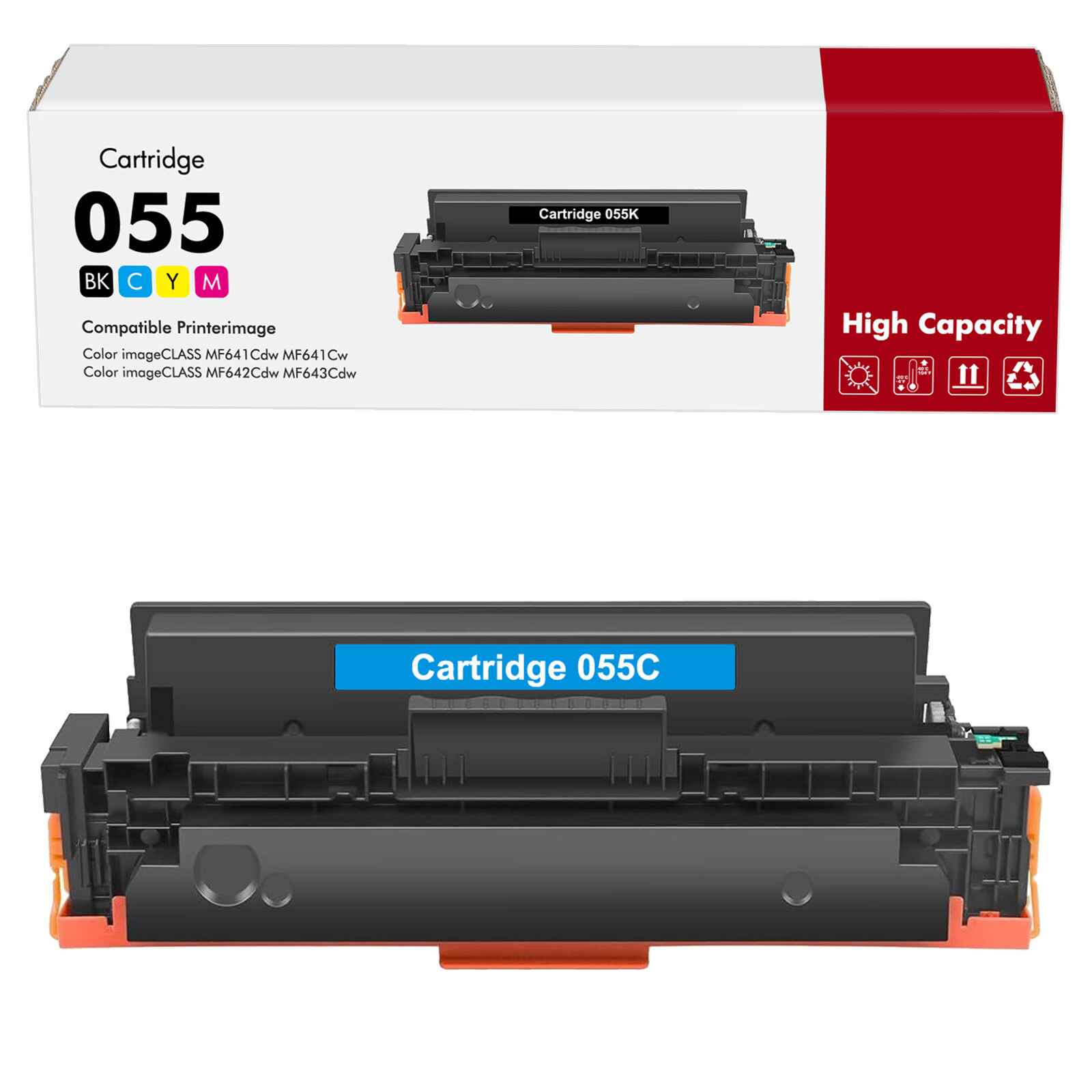 Toner Cartridge Set for Canon 055H 055 ImageClass MF741Cdw MF743Cdw MF745Cdw Lot
