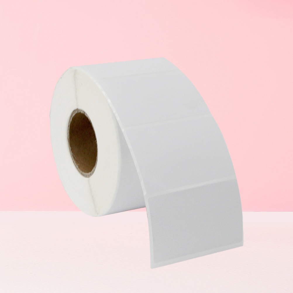 1000 Pcs Printer Tape Barcode White Blank Label Sticker Self Adhesive Sticker
