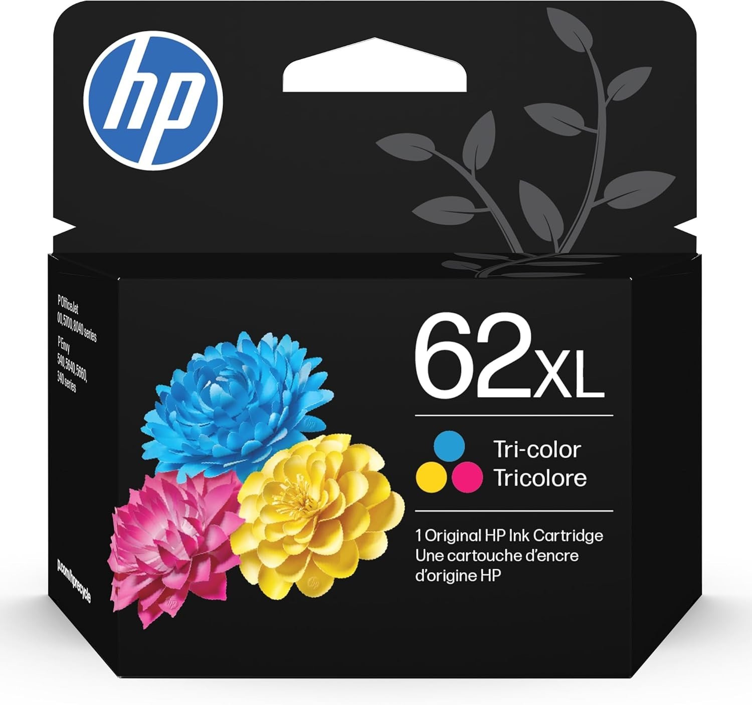 Genuine HP 62XL Tri-Color Ink Cartridge ~415 pages C2P07AN Original Exp – 01/28