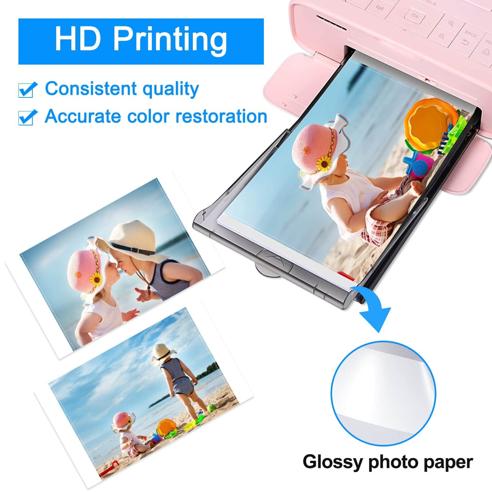 Compatible for Canon Selphy CP1500 CP1300 Ink and Paper Set KP-108IN KP108 3 …