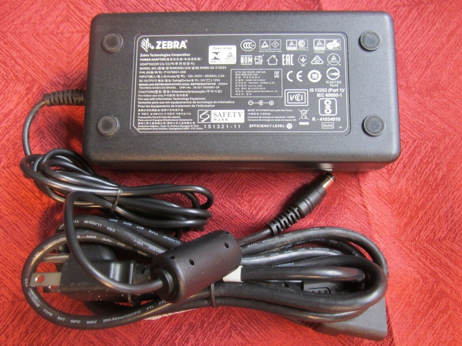 Zebra Power Adapter GK420t Gk420d GX420t ZD410 ZD420 ZD620 HC100 printer