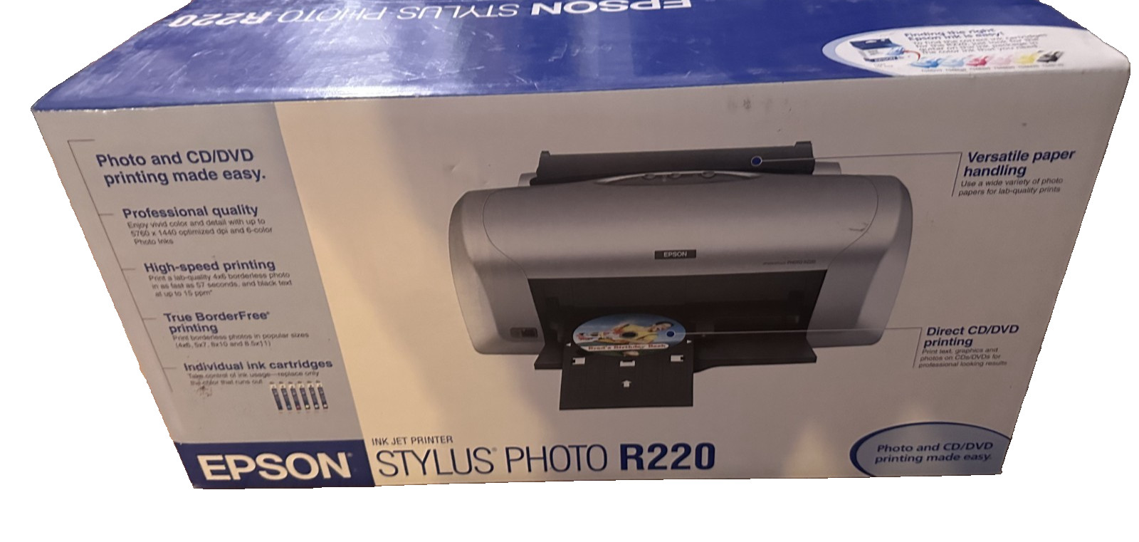 Epson Stylus Photo R220 Digital Photo Inkjet Printer – NEW Sealed