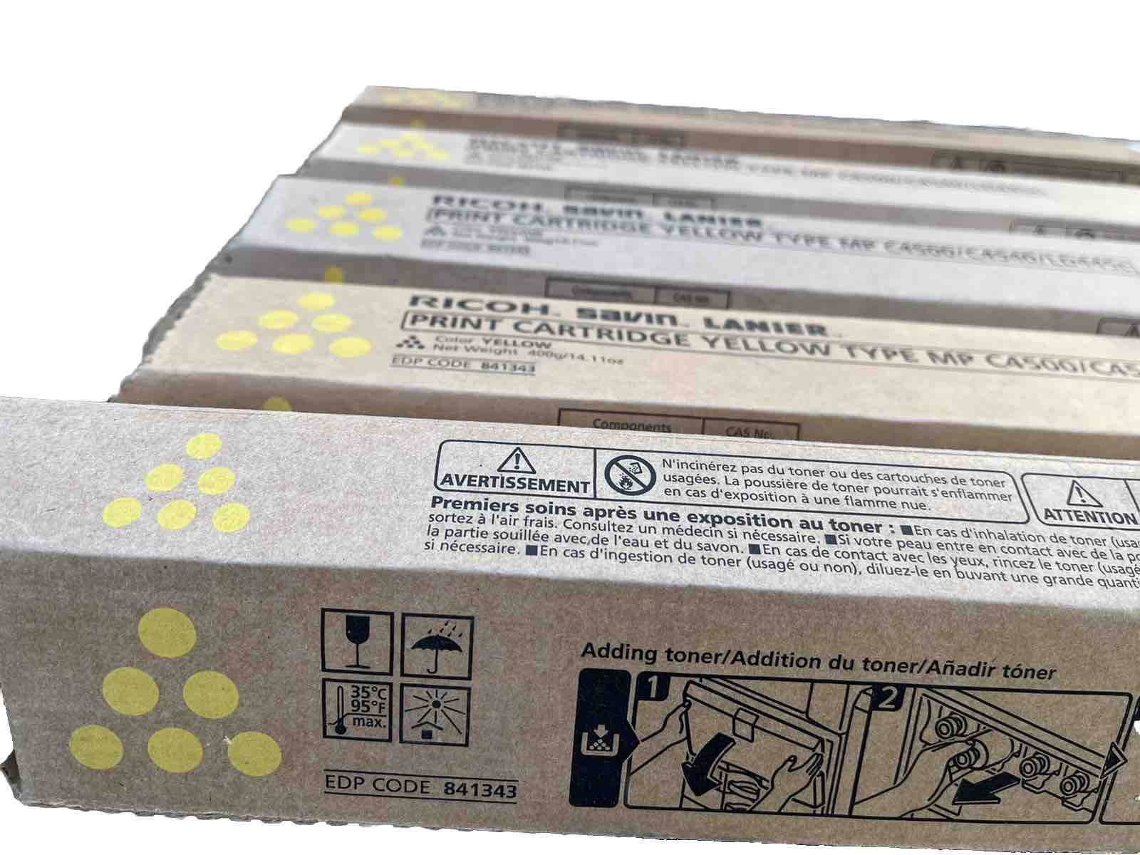 5 Pk – Genuine Ricoh 841343 Yellow Toner MP C4500/C4540/LD445c – New Free Ship