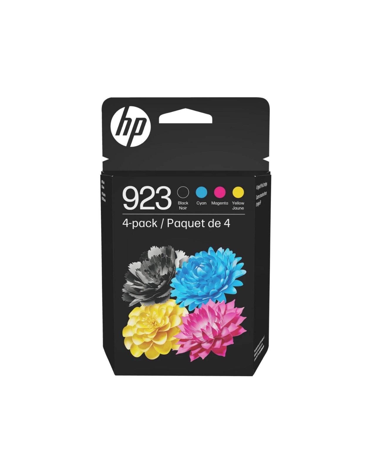 HP 923 CMYK Original Ink Cartridge 4-Pack – K, C/M/Y, NEW