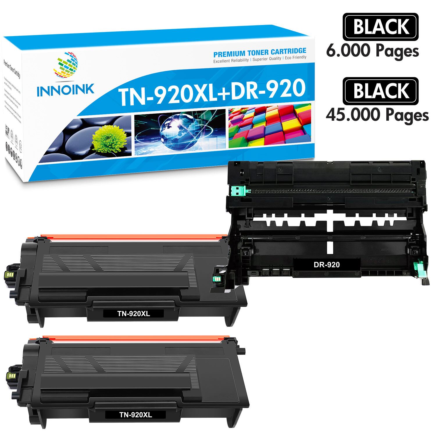 Compatible with Brother TN920XL DR920 Toner Cartridge & Drum Unit for HL-L6310DW