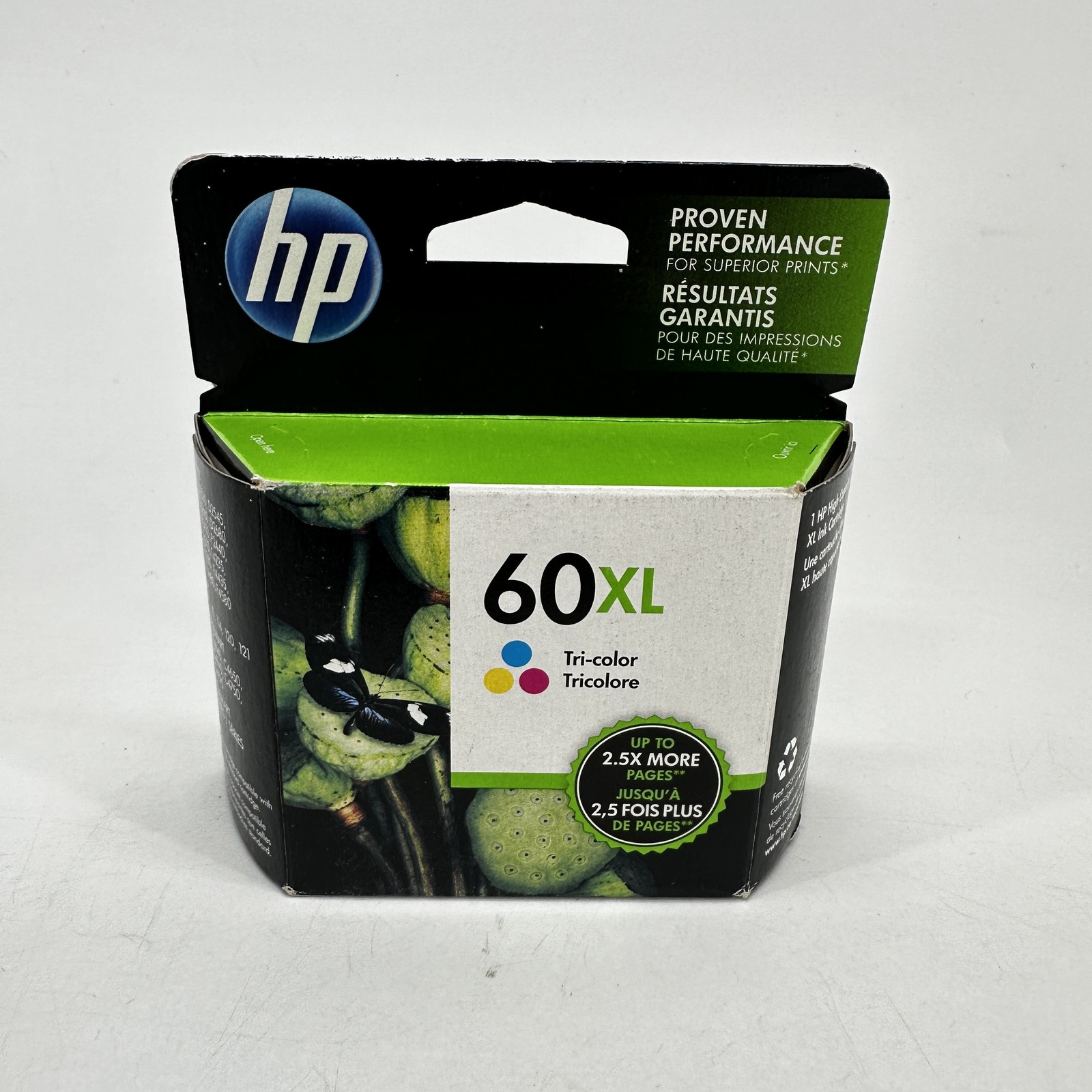 HP 60XL Tri-Color Ink Cartridge High Yield Genuine New Sealed Exp 2016 CC644WN