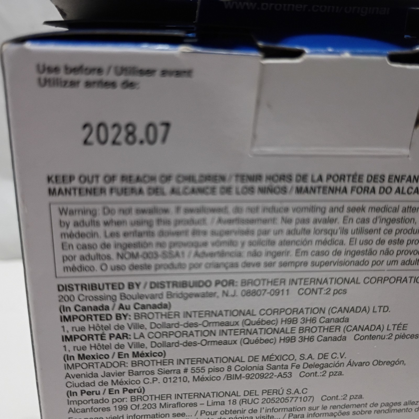 Brother LC203BK XL Black High Yield Ink Cartridge Twin Pack LC2032PKS Exp. 07-28