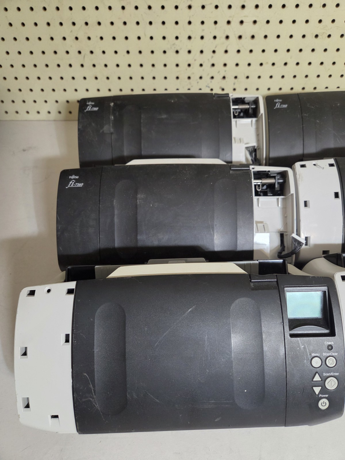 Lot of 6 Fujitsu Fi-7160 Document Scanner PA03670-B055 Missing Parts & Untested