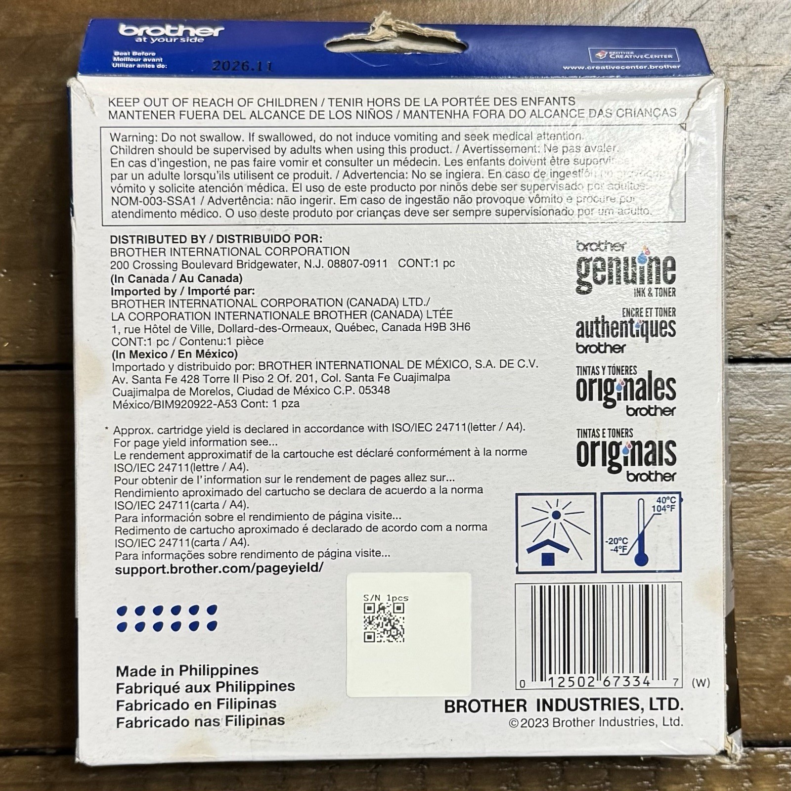 New Brother LC3033BK XXL Black Ink Cartridge Super-High-Yield 3000+ EXP 11/2026