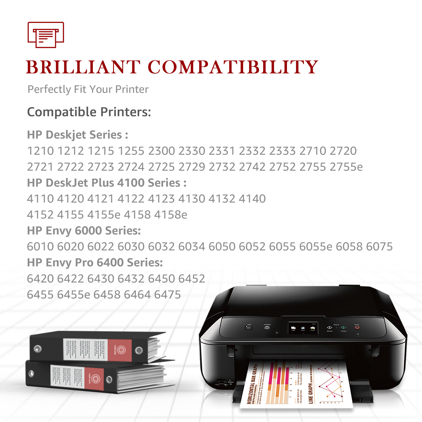 Printer Ink 67 XL 67XL Combo Pack Replacement for HP 67XL Black Ink Cartridges