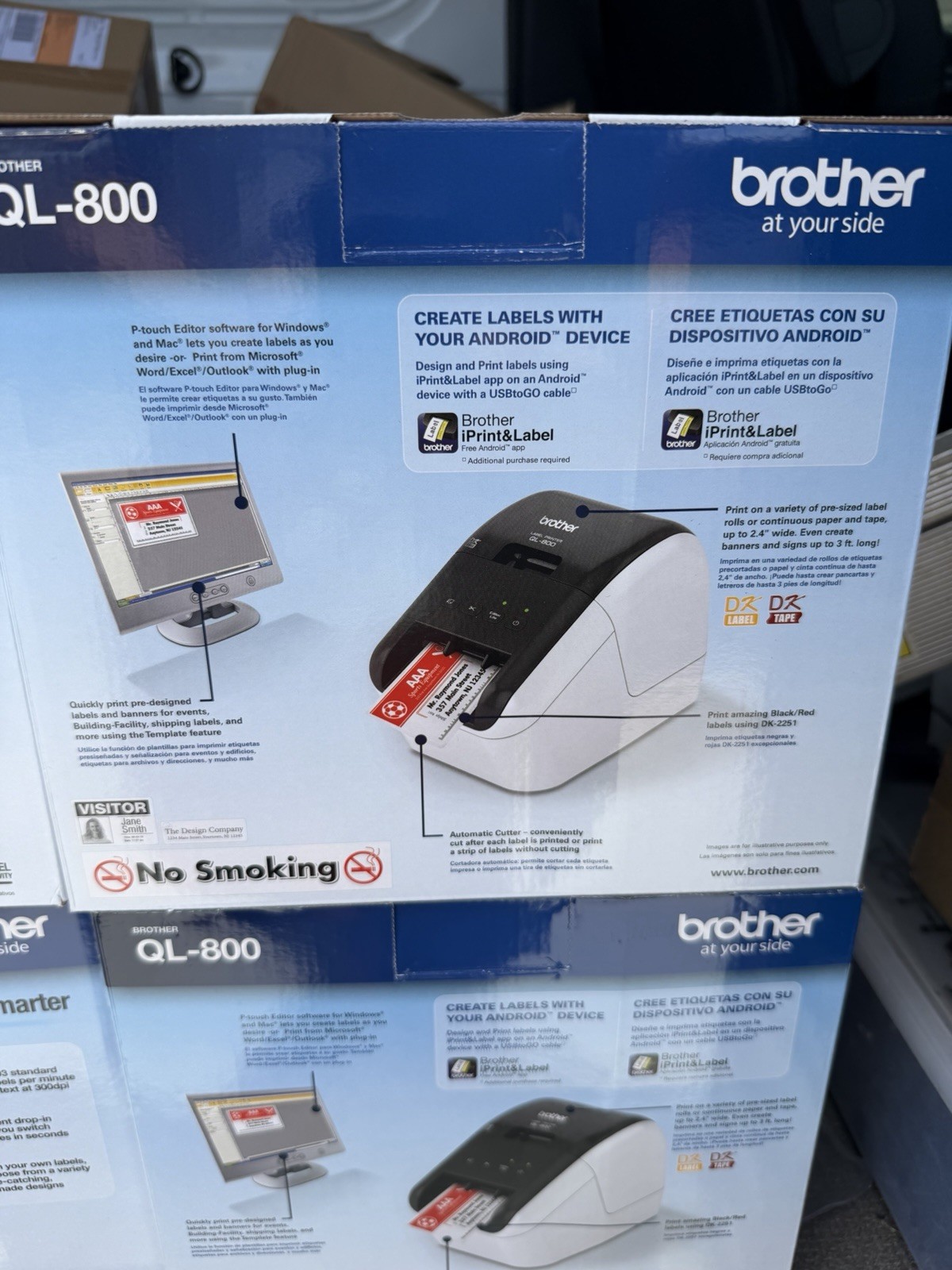 Brother QL800 5″x8.75″x6″ 93 Labels/min Print Speed Label Printer NEW IN BOX
