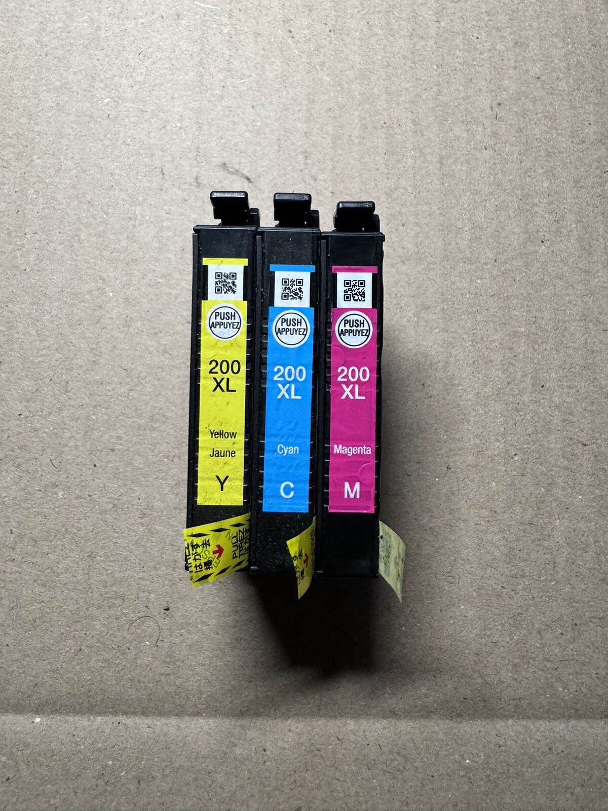 3pk Genuine Epson 200XL High Yield Color Ink XP310 XP400 WF2530 WF2540