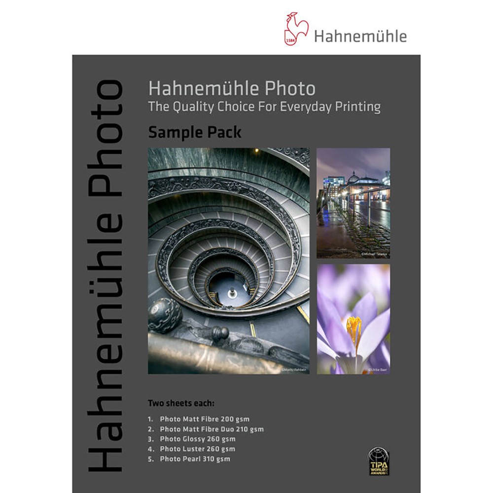 Hahnemuhle Photo Paper Sample Pack (8.5 x 11″, 10 Sheets)