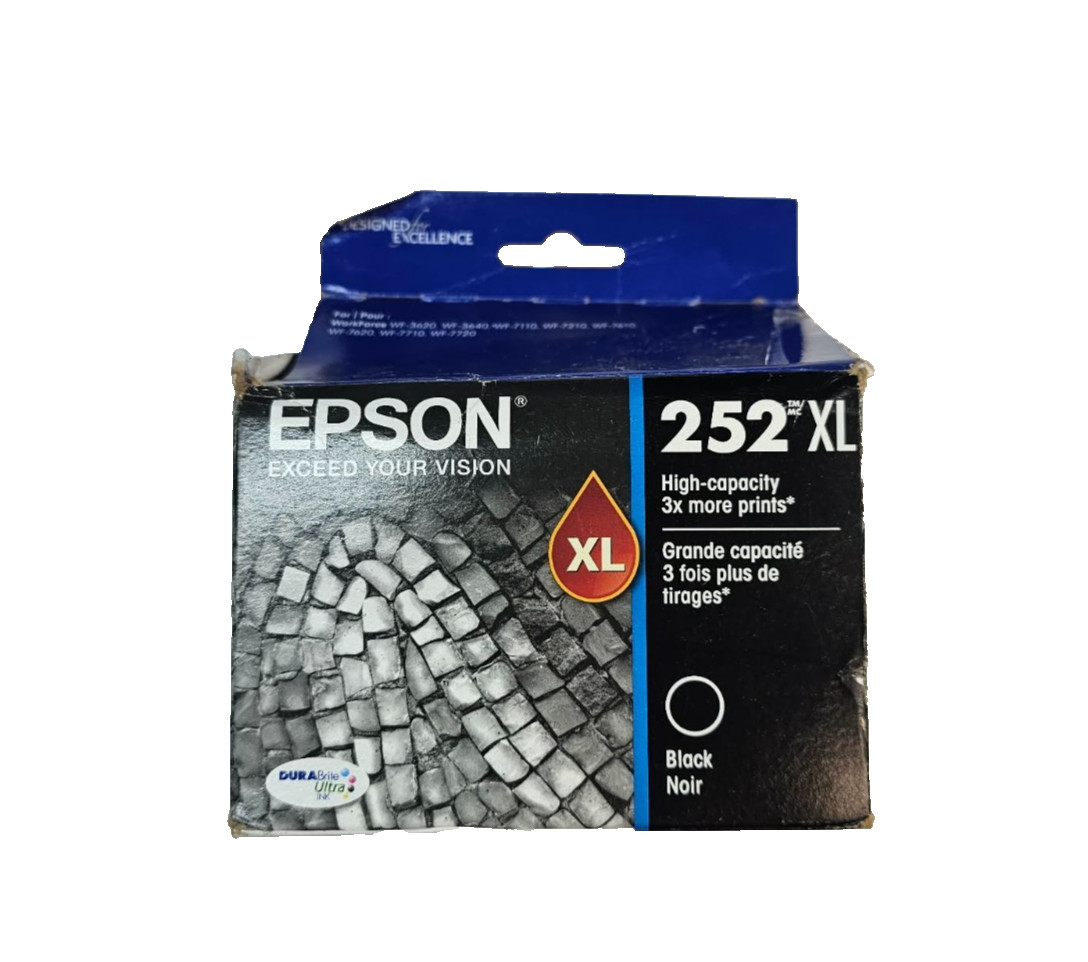 Epson Genuine/Original 252XL Black Inkjet Ink Cartridge For Epson T252XL120-CP