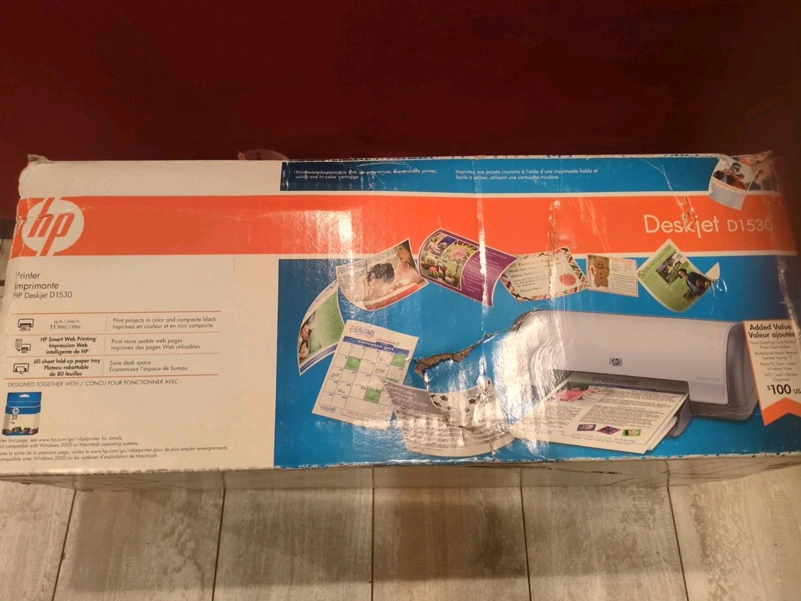 HP DESKJET D1530 COLOR INKJET PRINTER CB708A Open box – Tested