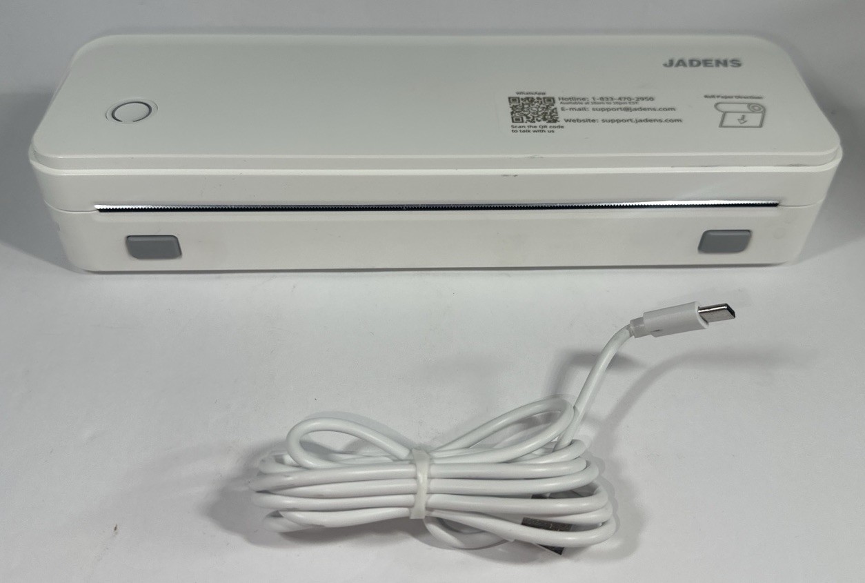 JADENS Wireless Portable Printer for Travel, Bluetooth Thermal Printer, Compact