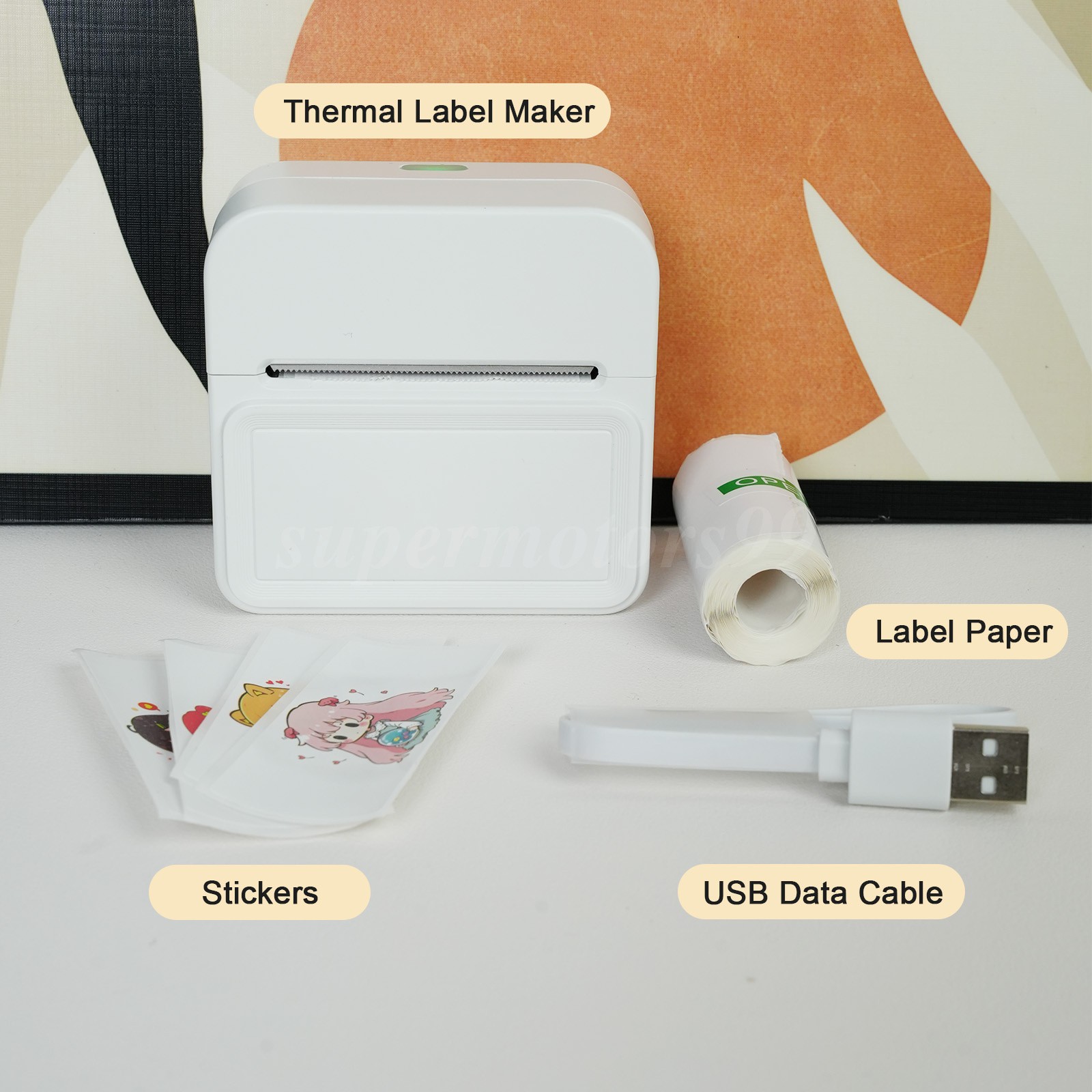 Portable Inkless Thermal Label Printer Bluetooth Mini Sticker Maker for Student