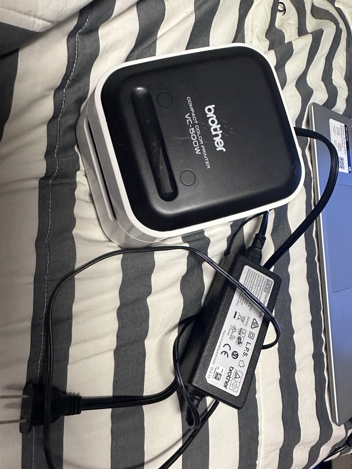 Brother VC-500W Compact Wireless Color Label/Sticker Printer w/ Power Adapter