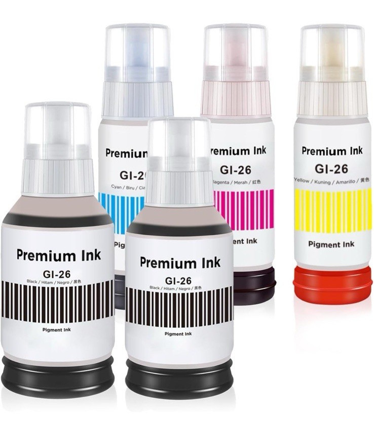 GI-26 Ink Bottle Set for Canon MAXIFY GX6020 GX7020 Printer 5 Pack New Sealed