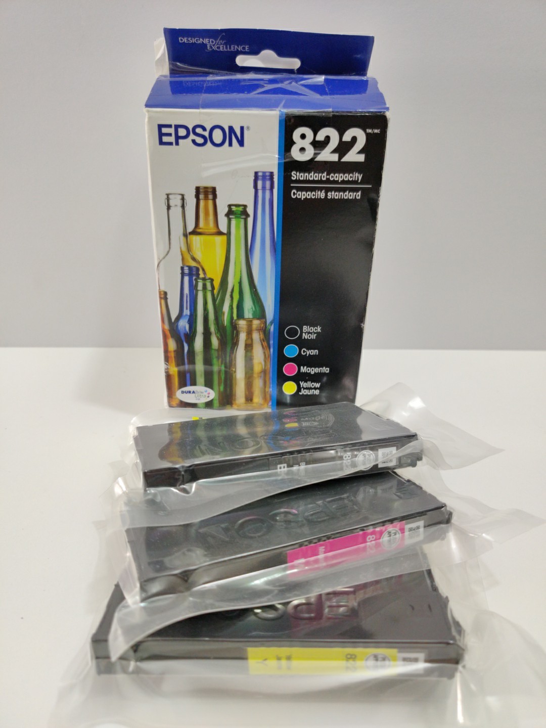 READ!! Genuine Epson 822 3 pack color ink cartridges 01/2029