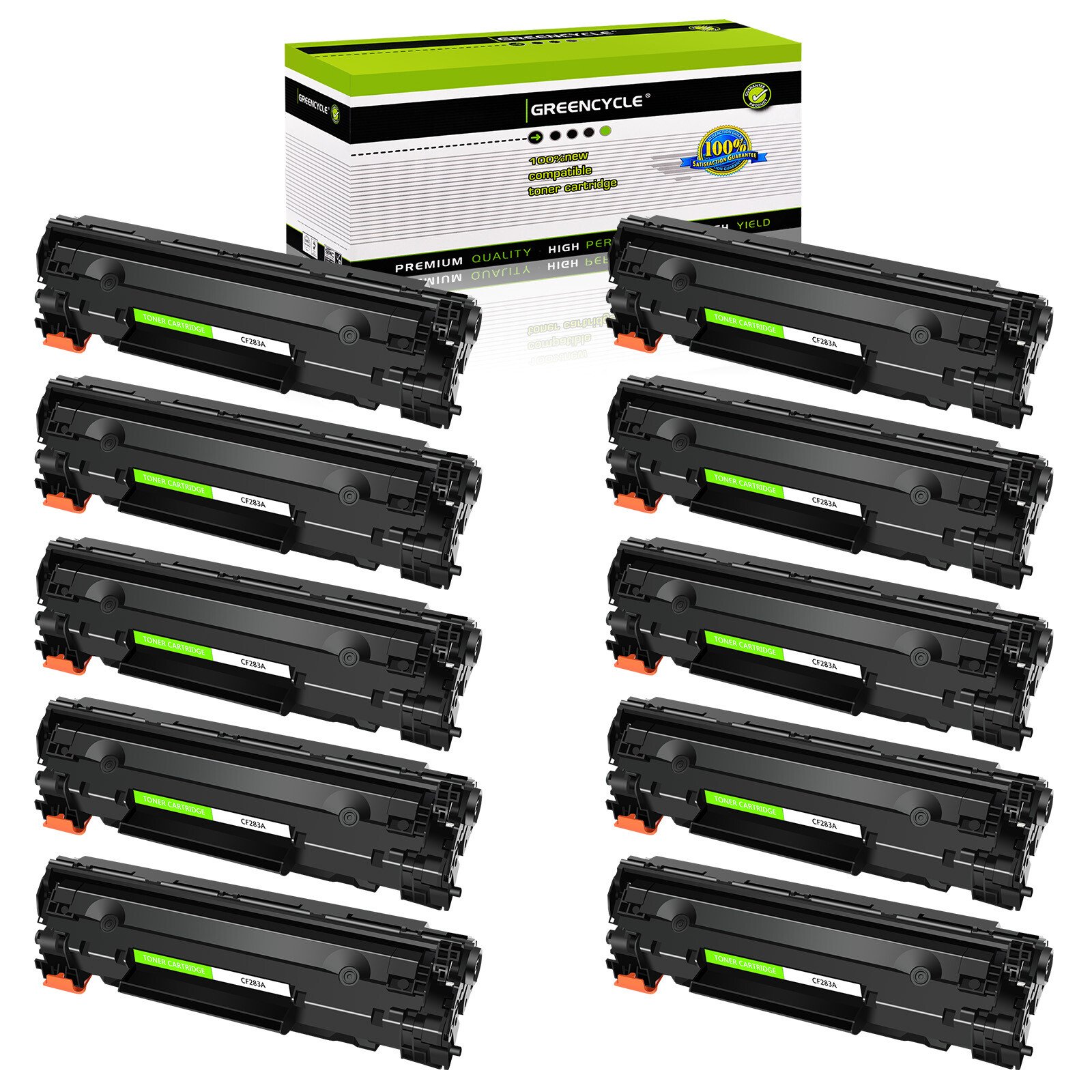 10 Combo Set Black CF283A Toner For HP 83A LaserJet Pro MFP M125a M127fw M225dw