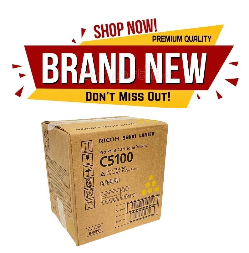 Genuine Ricoh 828351 Yellow Toner Cartridge OEM New | C5100 C5110