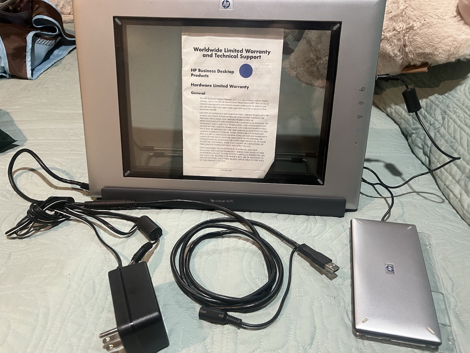 HP Scanjet 4670 See ThruFlatbed Scanner w/ Film Negative Adapter, Power Cord