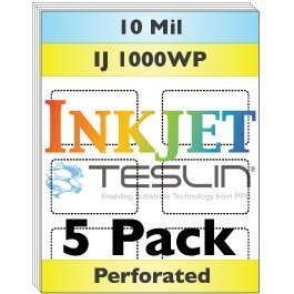 Perforated Inkjet Teslin® Synthetic Paper – 5 Sheets