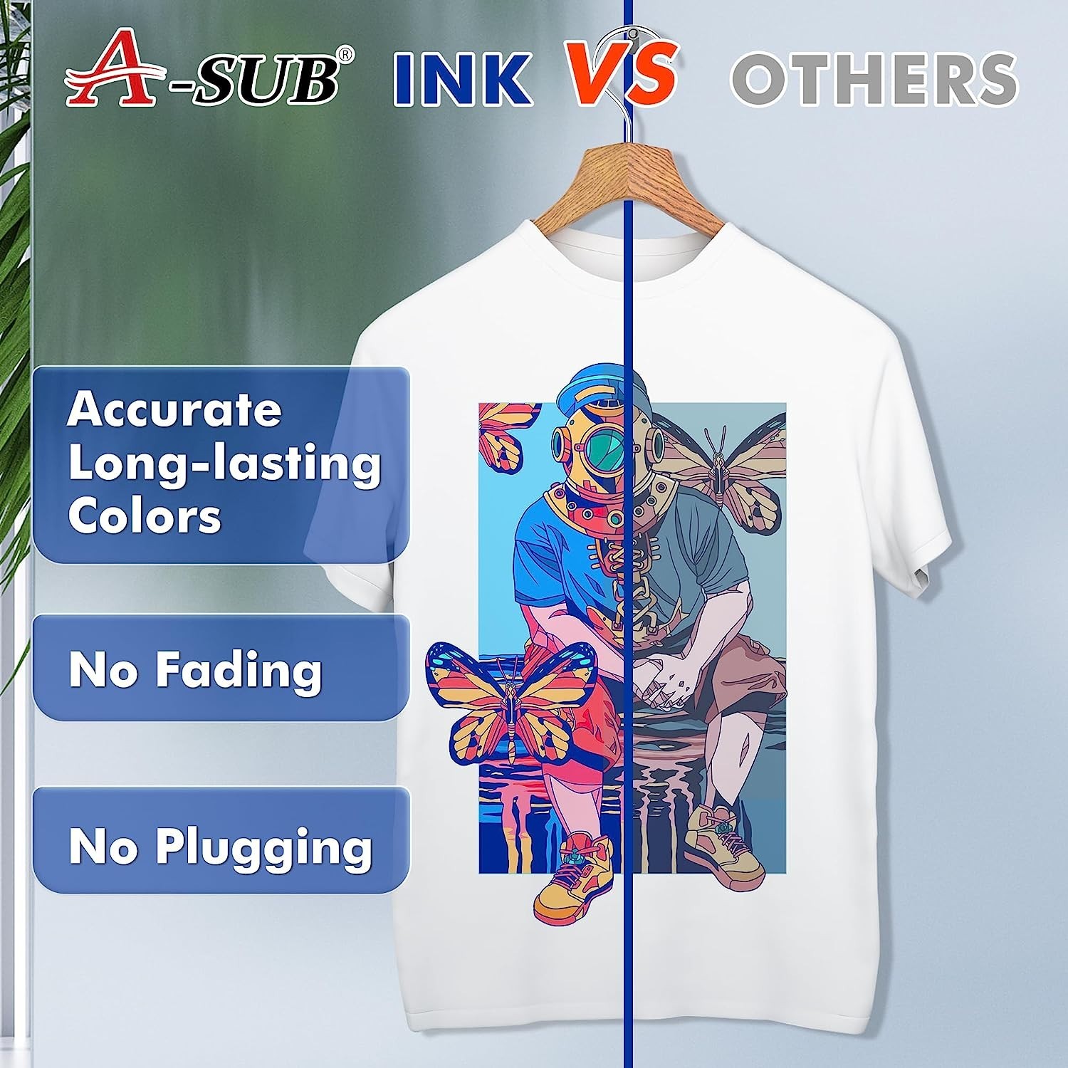 Bundle A-SUB Sublimation Paper 11×17 125g + 480ML A-SUB Sublimation Ink Fit Epso