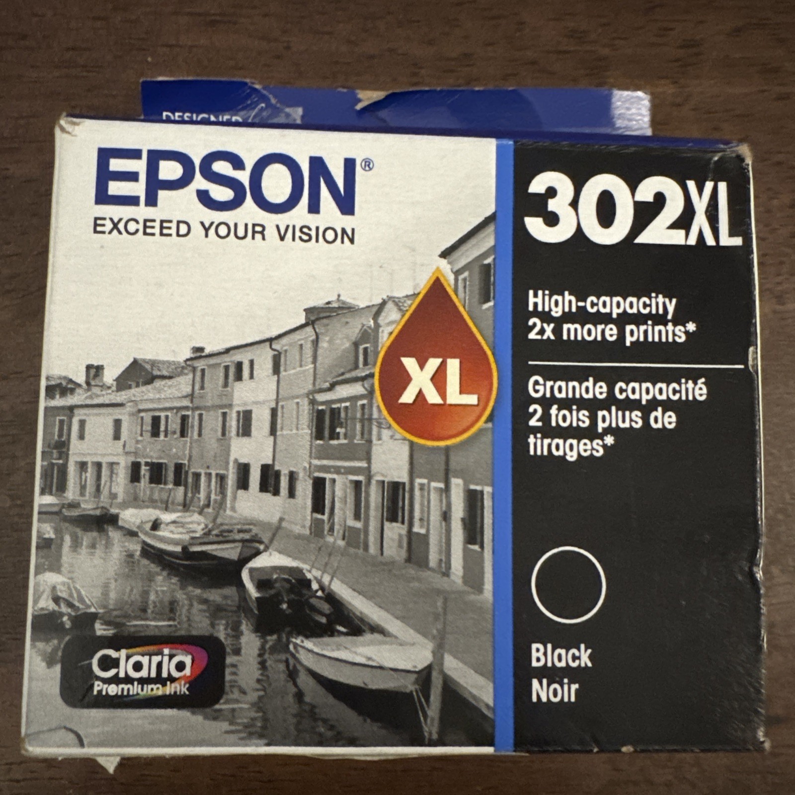 Genuine Epson 302XL Black High Yield Ink Cartridge Expires 03/2028- New in Box