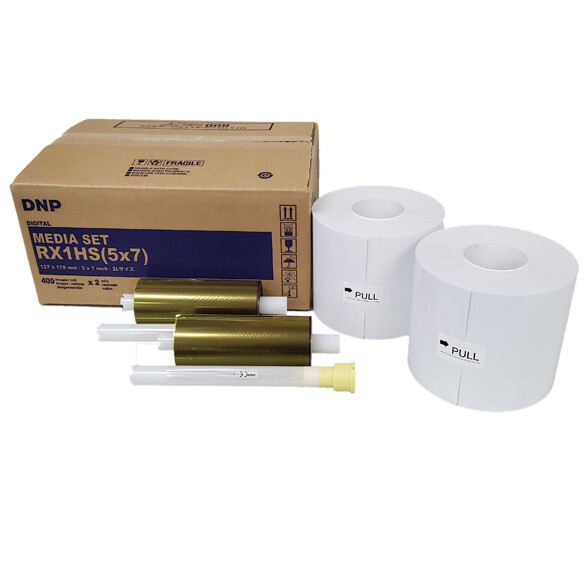 DNP RX1HS 5×7 Media Print Kit for RX1 and RX1HS, 2 sets paper & ink, 800 Prints