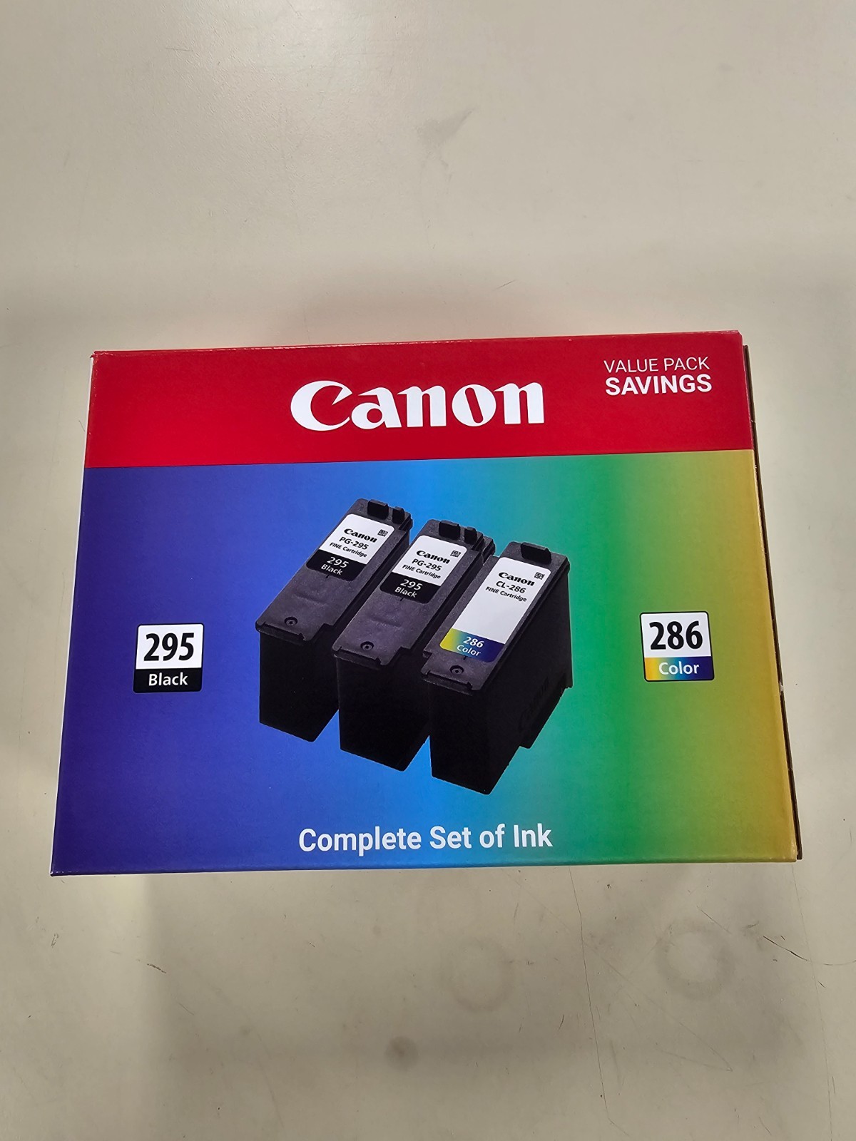 Genuine Canon Value Pack Ink Cartridges 295 Black 286 Color NEW