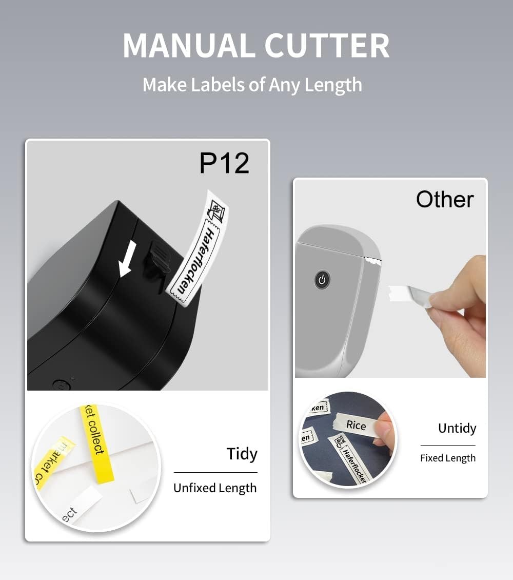 Label Maker Machine with Tape, P12 Bluetooth Small Label Maker with Multiple …