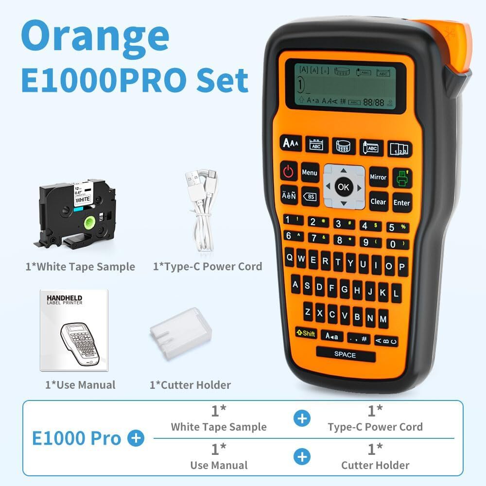 Industrial Heat Shrink Labeler Machine, E1000 Handheld Electric Labelmaker