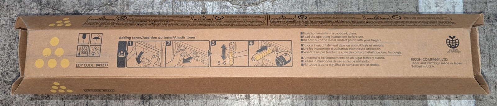 Genuine Set of 4 Ricoh Type MP 841276/77/78/79 CMYK Toner Ricoh/Savin/Lanier