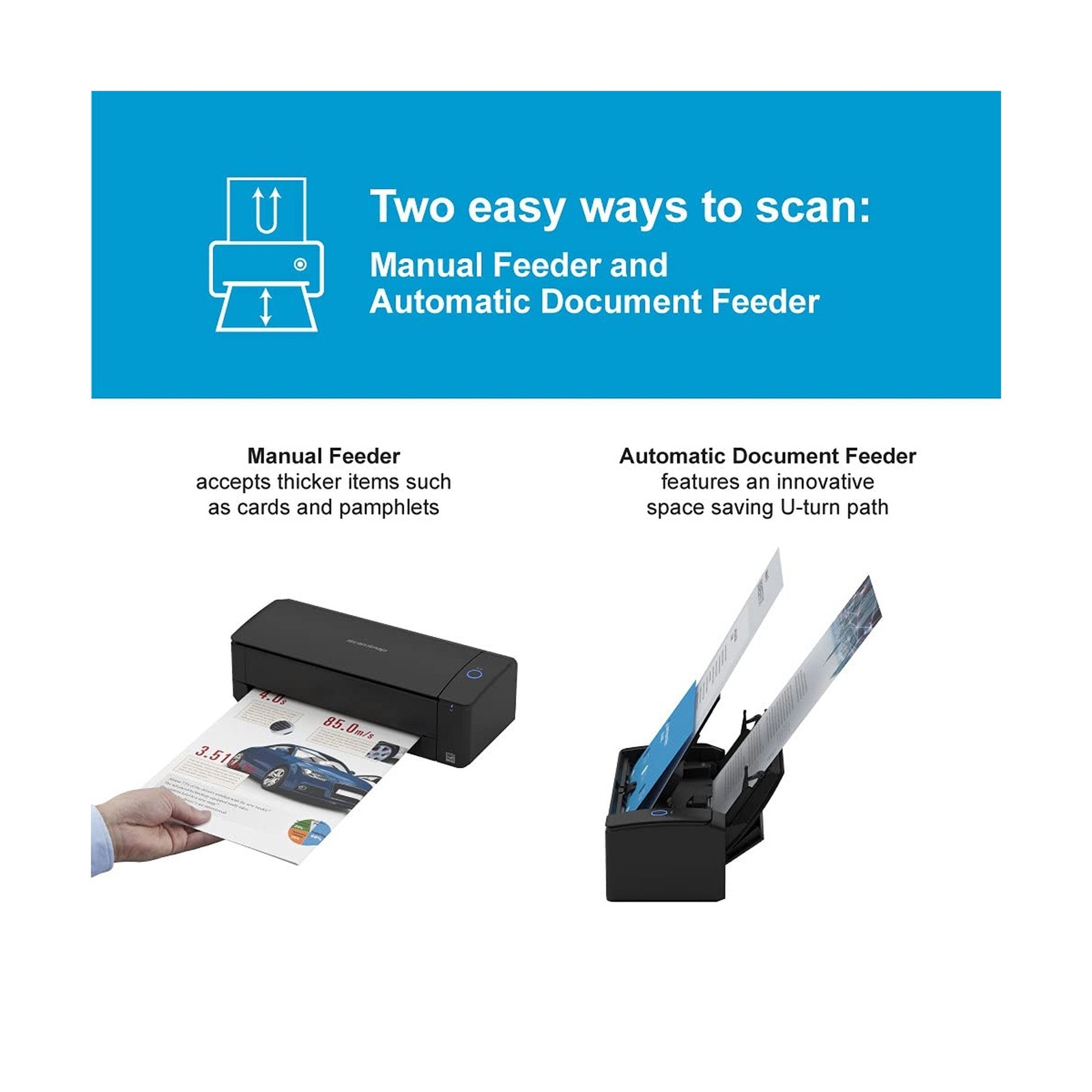 ScanSnap iX1300 Compact Wireless or USB Double-Sided Color Document, Photo & …
