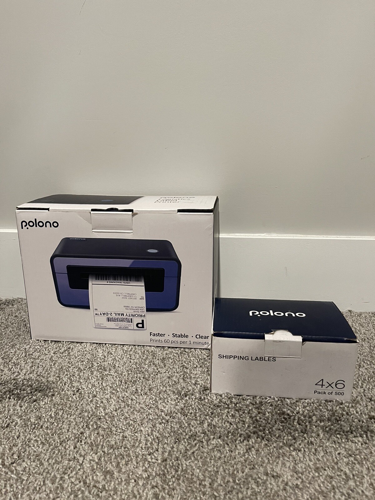 POLONO Label Printer 150mm/s 4×6 Thermal Label Printer PL60 – Purple