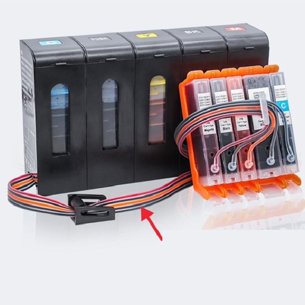 Ink Tube 8/6/4 Color Lines 3FT Tubing with Rubber Stopper L Connector