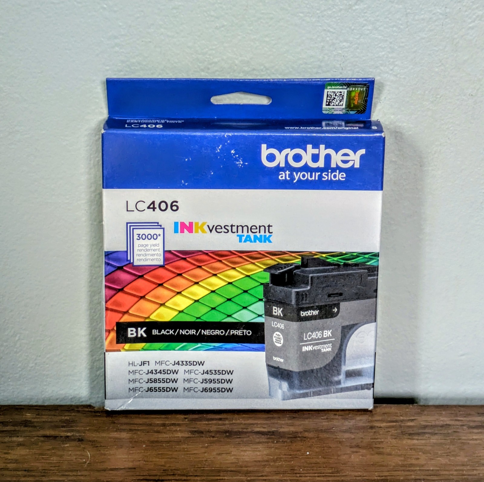 NEW Genuine Brother LC406 INKvestment Black Ink Toner Cartridge – Exp 10/2027